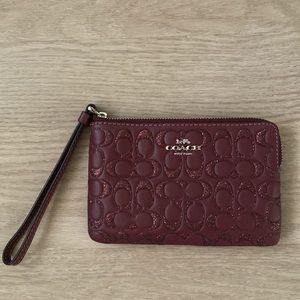 Coach Small Wristlet, Leather